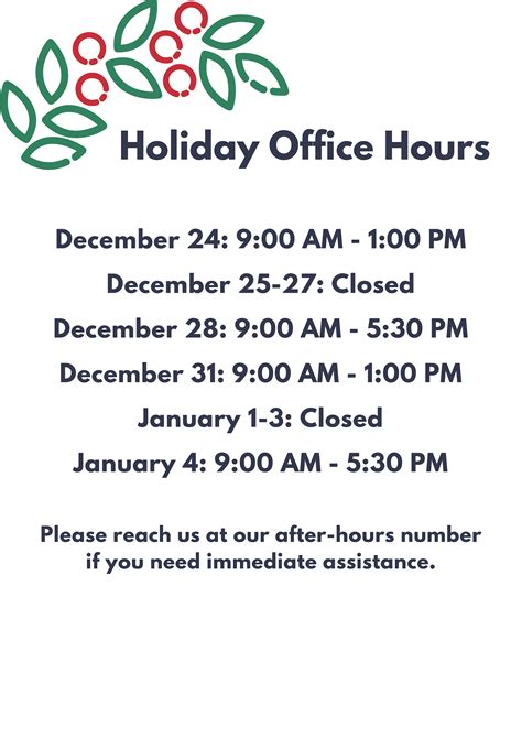 Holiday Wishes And Office Hours Edmonds Health Clinic