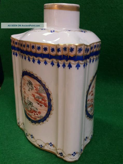 19th Century French Porcelain Tea Caddy Chinese Export Design Sampson
