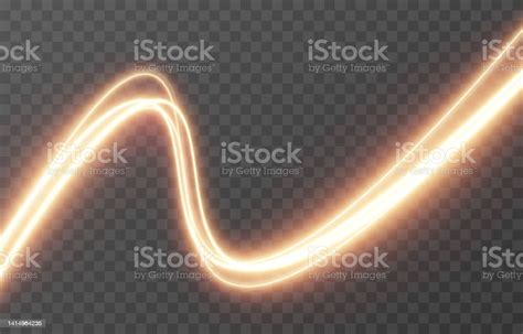 Vector Glowing Lines Of Light On An Isolated Transparent Background