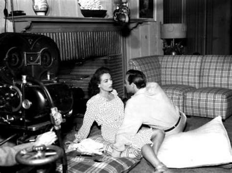 Joan Crawford and Zachary Scott behind-the-scenes on the set of