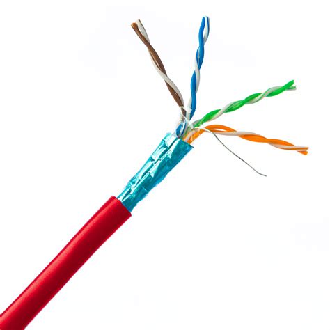 Shielded Cat5e Ethernet Cable Solid Copper Red Pullbox 1000ft