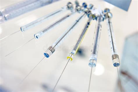 Microsyringes For Chromatography Stock Photo Image Of Closeup Shop