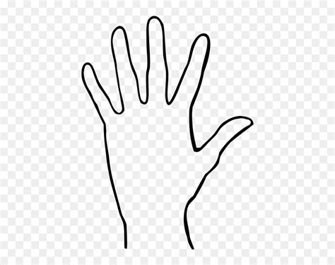 Open Palm Outline Vector Graphics Open Hand Drawing Simple Hd Png