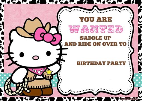 FREE Personalized Hello Kitty Birthday Invitations | FREE PRINTABLE