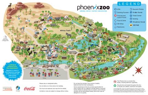 Zoo Map Phoenix Zoo Printable Map Of Phoenix Printable Maps