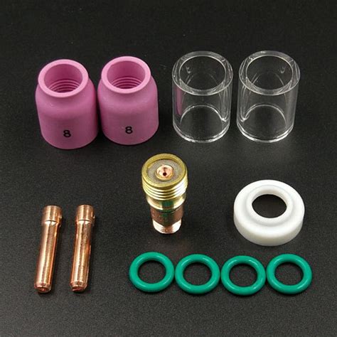 12 Pcs Tig Welding Stubby Gas Lens 10 Pyrex Cup Kit For Tig Wp 171826 Torch Digital Zakka