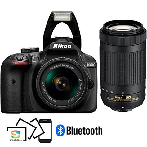 Купить Nikon D3400 242mp Dslr Camera With Af P 18 55 Vr And 70 300mm