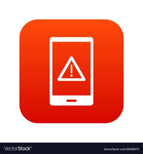 Not Working Phone Icon Digital Red Royalty Free Vector Image