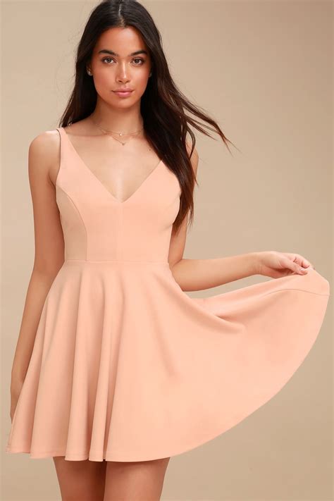 darling delight blush skater dress blush dresses casual dresses for women evening gowns with