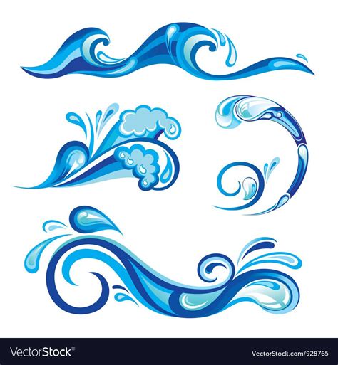 Recently added 30+ water logo vector images of various designs. Pin by Htimberli on Art in 2019 | Waves vector, Vector art ...