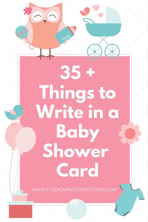 Whether you're attending a baby shower after the little arrives, bringing the shower gift to a sip and see, or you simply weren't able to attend the shower, you should still write some thoughts on a card for the new parents. 35 things to write in a baby shower card. Owl with bottle ...