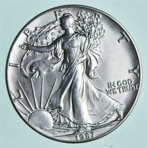 1987 American Silver Eagle 1 Troy Oz 999 Fine Silver Brilliant