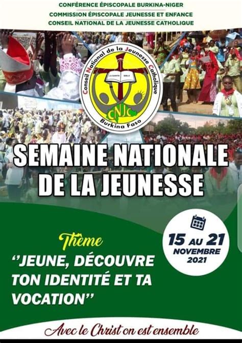 Semaine Nationale De La Jeunesse Catholique Du Burkina Faso Message