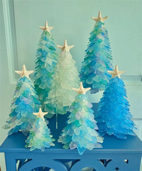 These Beautiful Sea Glass Christmas Trees Will Give Your Christmas A T