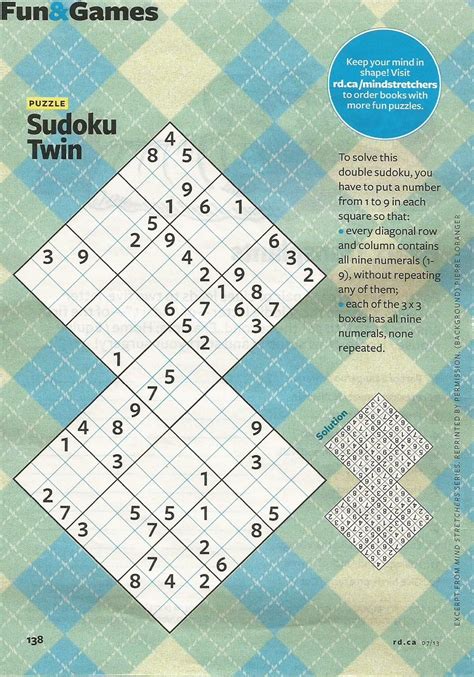 Sudoku Twin Sudoku Fun Games More Fun Puzzles Worksheets Solving Twins Cool Games Puzzle