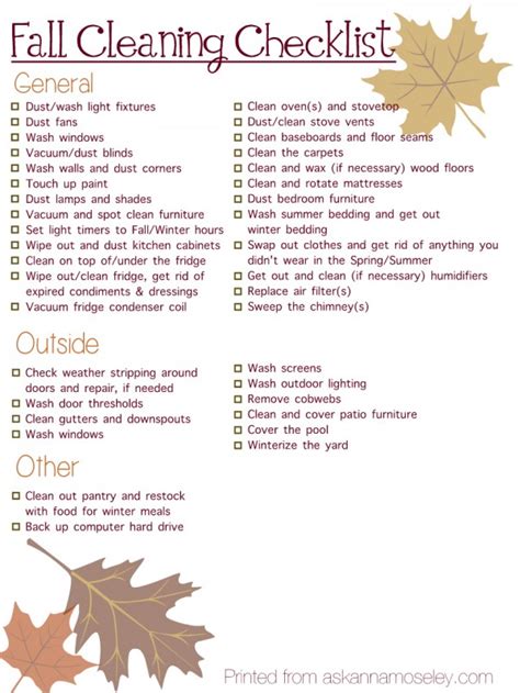 Fall Cleaning And Maintenance Checklist The Bear Of Real Estate