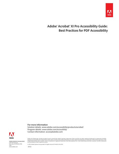 PDF Adobe Acrobat XI Pro Accessibility Guide Best Practices For PDF PDFSLIDE NET