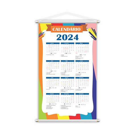 Calendário Escolar Datas Comemorativas 2024