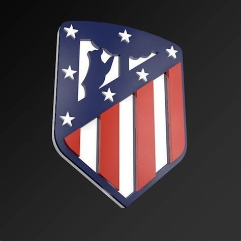As you can see, there's no background. Atletico Madrid FC Football Club 3D Logo game-ready