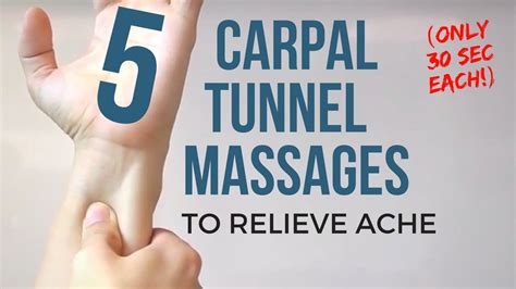5 Carpal Tunnel Massages Use Thumbs Only Youtube