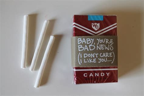 Ashore Make A Candy Cigarette Valentine For The Bad Boy