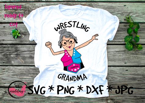Free Wrestling Grandma Svg