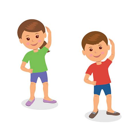 Best Kids Stretching Illustrations Royalty Free Vector
