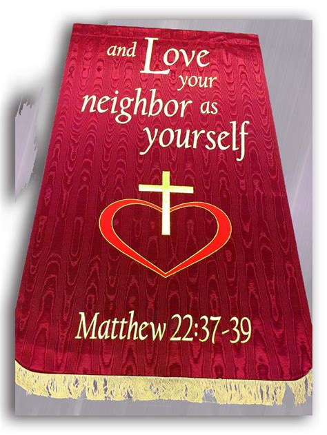 And Love Your Neighbor As Yourself Matt 2237 39 Bible Verse Banner