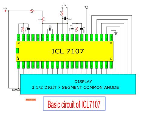 A voltmeter is connected in parallel with a device to measure its voltage, while and ammeter is why join brainly? Digital voltmeter circuit diagram using ICL7107 / 7106 ...