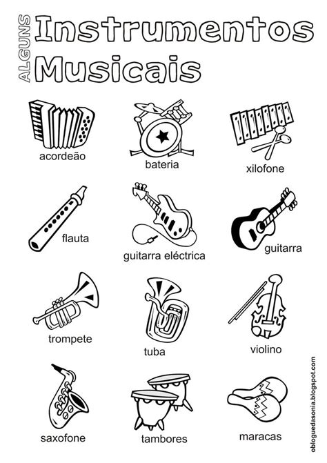 Desenhos De Instrumentos Musicais Atividades De Musicaliza O