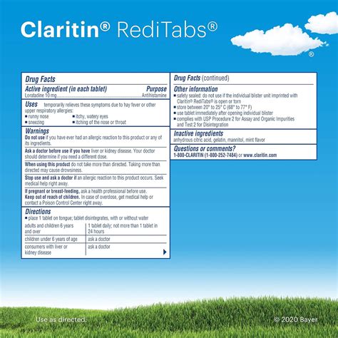 Buy Claritin RediTabs 24 Hour Allergy Medicine, Non-Drowsy Prescription