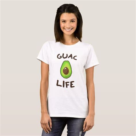 Guac Guacamole Life T Shirt Zazzle Avocado T Shirt 70s T Shirts Colorful Shirts