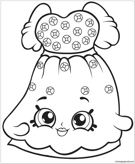Shopkins Cute Coloring Page - Free Printable Coloring Pages