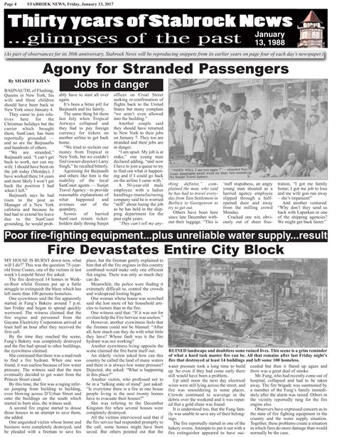 First Published January Stabroek News