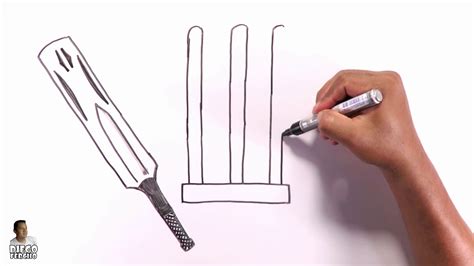 Learn To Draw The Cricket Equipment Youtube