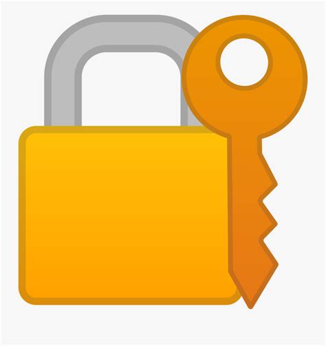 Locked With Icon Noto Lock With Key Emoji Free Transparent Clipart