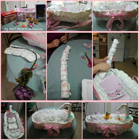 I've made around 8 diaper cakes for various friends and family over the years and. Bathtub diaper cake | Diy baby shower gifts, Baby shower ...