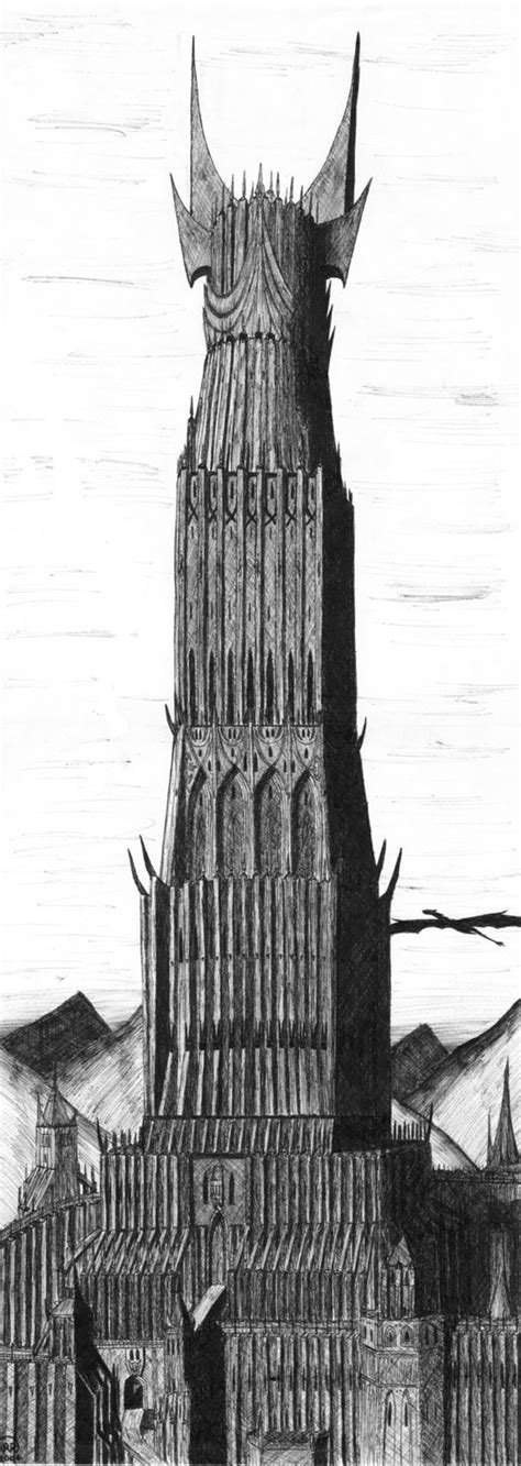 Barad Dur The Tower Of Mordor Barad Dur Sauron Tower Middle Earth Art