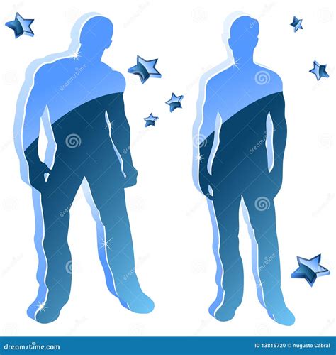 Boy Blue Glossy Silhouettes Stock Vector Illustration Of Fashion