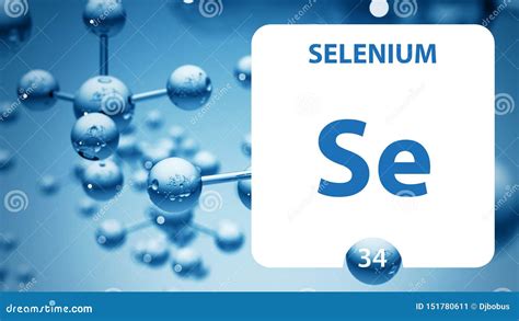 Selenium Se Chemical Element Sign 3d Rendering Isolated On White