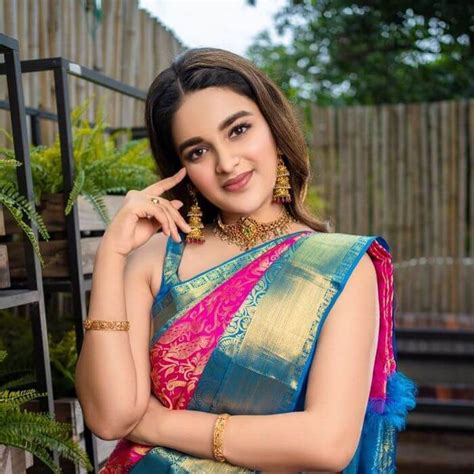 nidhhi agerwal photos collection in saree actress album