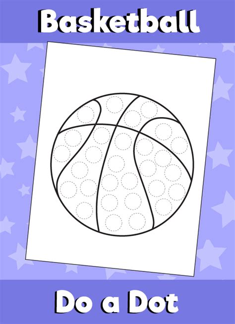 Free, printable dot to dot worksheets are fun for kids! Basketball - Do a Dot Activity - 10 Minutes of Quality Time