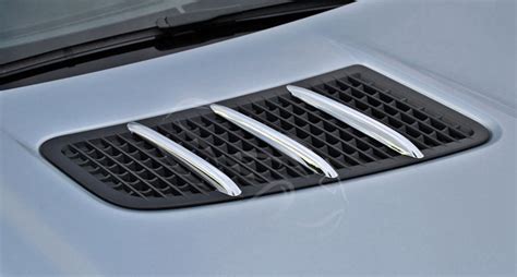 US STOCK BRIGHT CHROME Hood Vent Fin Grill Trims For Mercedes AMG R172