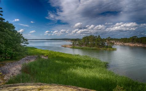 Landscape Sea Coast Velkua Western Finland Wallpaper Hd 5200x3250
