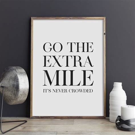 Go The Extra Mile Its Never Crowded Printable Art Etsy Etsy Printable Art Typography