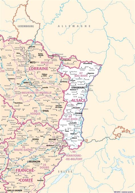 Carte Region Alsace Plans Et Cartes De La Région Alsace