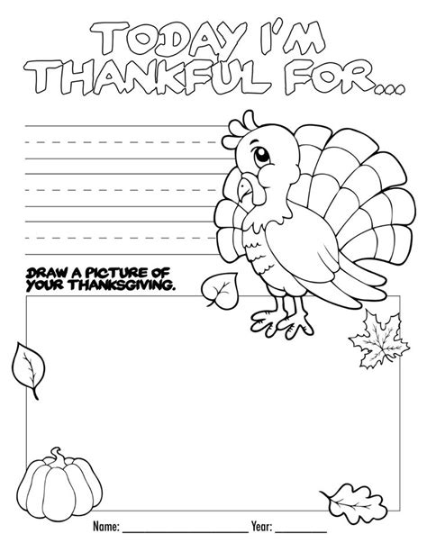 Thanksgiving Activity Sheets For 3rd Grade