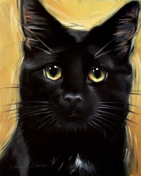 Black Cat Horatio Original Oil Painting By Diane Irvine Armitage