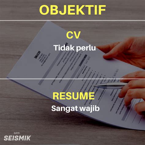 Jadi apa perbezaan antara tujuan dan objektif? Keliru Antara CV & Resume? Ini 6 Point Penting Yang Perlu ...
