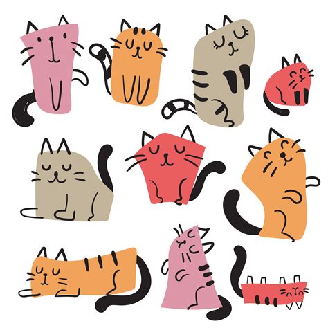 Cat Character Vector Design Vector Art At Vecteezy